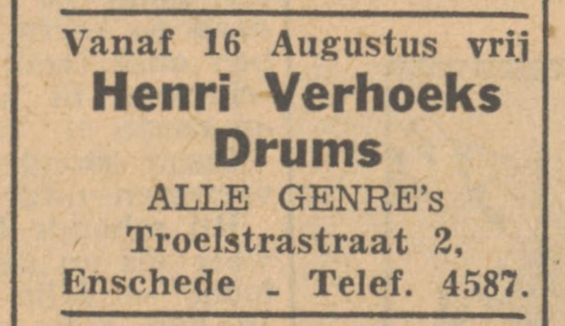 Mr. P.J. Troelstrastraat 2 Henri Verhoeks advertentie Tubantia 16-8-1940.jpg