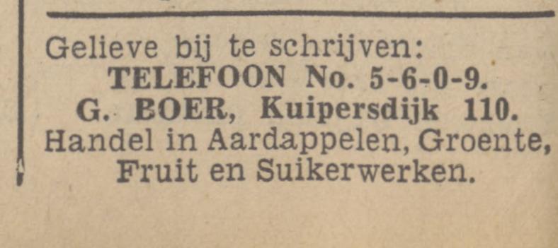 Kuipersdijk 110 G. Boer advertentie Tubantia 19-7-1939.jpg