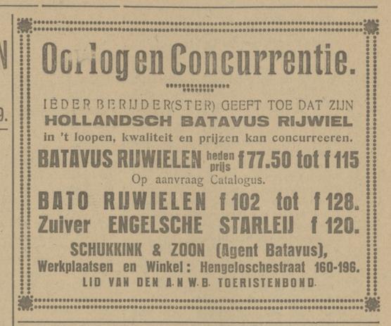Hengelosestraat 196 Schukkink en Zoon rijwielen advertentie Tubantia 5-3-1923.jpg