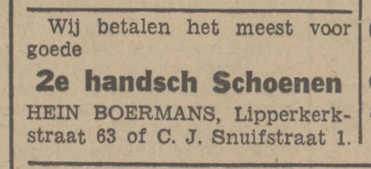 Lipperkerkstraat 63 C.J. Snuifstraat 1 Hein Boermans schoenen advertentie Tubantia 16-4-1942.jpg