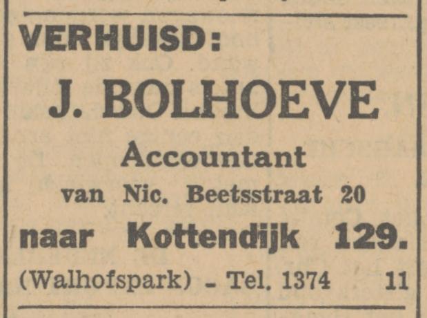 Kottendijk 129 J. Bolhove Accountant advertentie Tubantia 27-10-1932.jpg