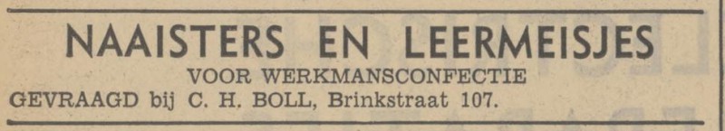Brinkstraat 107 C.H. Boll advertentie Tubantia 16-7-1938.jpg