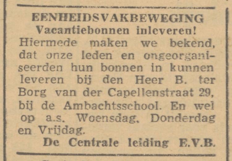 Van der Capellenstraat 29 B. ter Borg advertentie De Waarheid 3-7-1945.jpg