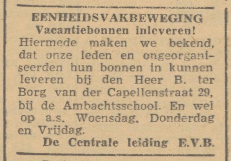 Van der Capellenstraat 29 B. ter Borg advertentie De Waarheid 3-7-1945.jpg