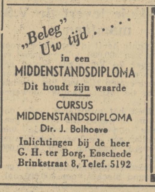 Brinkstraat 8 G.H. ter Borg advertentie Tubantia 18-11-1950.jpg
