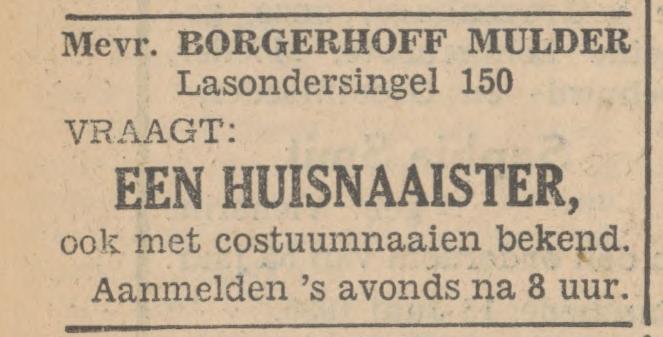 Lasondersingel 150 Mevr. Borgerhoff Mulder advertentie Tubantia 17-6-1930.jpg