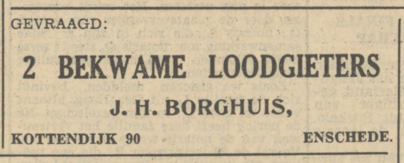 Kottendijk 90 J.H. Borghuis advertentie Tubantia 9-8-1951.jpg