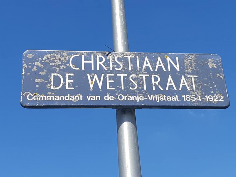 Christiaan de Wetstraat straatnaambord.jpg