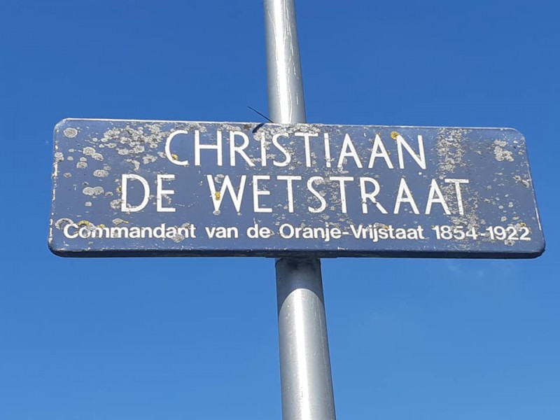 Christiaan de Wetstraat straatnaambord.jpg