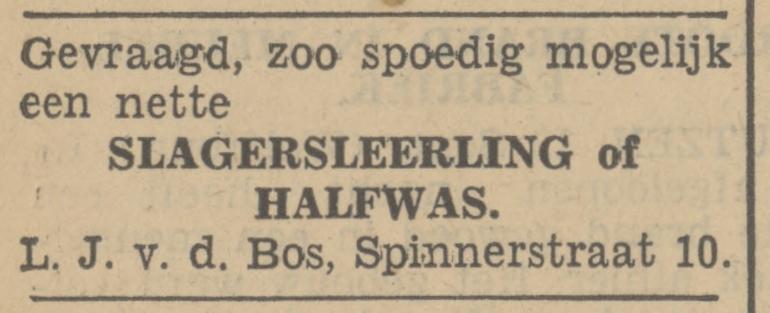 Spinnerstraat 10 v.d. Bos slager advertentie Tubantia 12-9-1933.jpg
