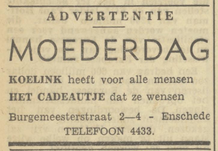 Burgemeesterstraat 2-4 Koelink advertentie Tubantia 11-5-1950.jpg