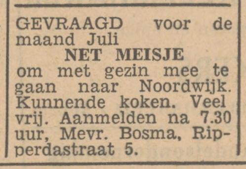 Ripperdastraat 5 Mevr. Bosma advertentie Tubantia 15-6-1948.jpg