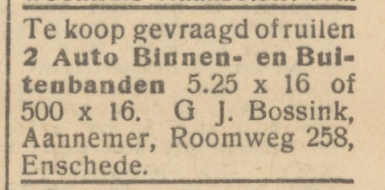 Roomweg 258 G.J. Bossink Aannemer advertentie Het Parool 3-7-1945.jpg