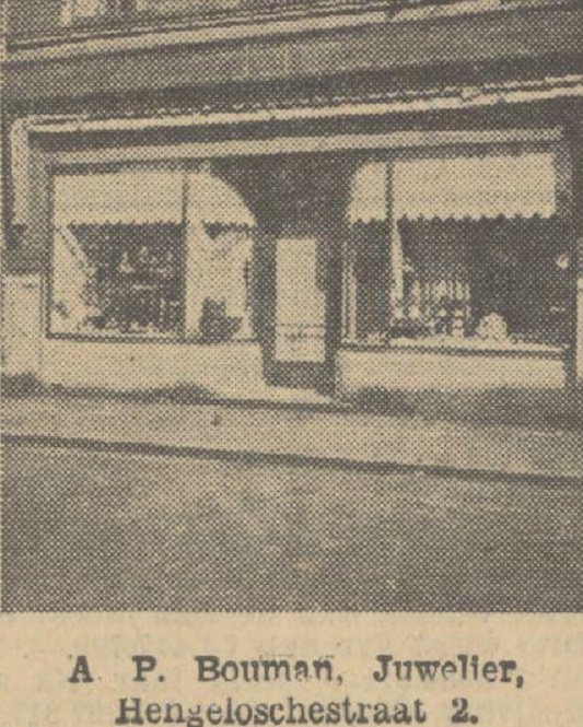 Hengelosestraat 2 Juwelier A.P. Bouman krantenfoto Tubantia 19-6-1934.jpg