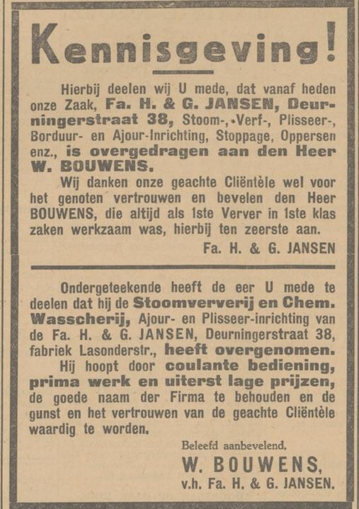 Deurningerstraat 38 W. Bouwens advertentie Tubantia 24-10-1932.jpg