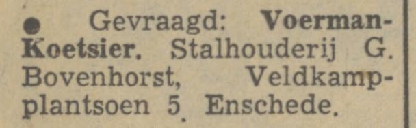 Veldkampplantsoen 5 G. Bovenhorst Stalhouderij advertentie Tubantia 17-1-1951.jpg