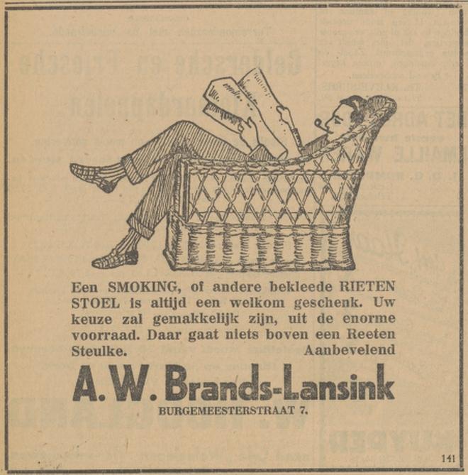 Burgemeesterstraat 7 A.W. Brands-Lansink advertentie Tubantia 2-12-1929.jpg