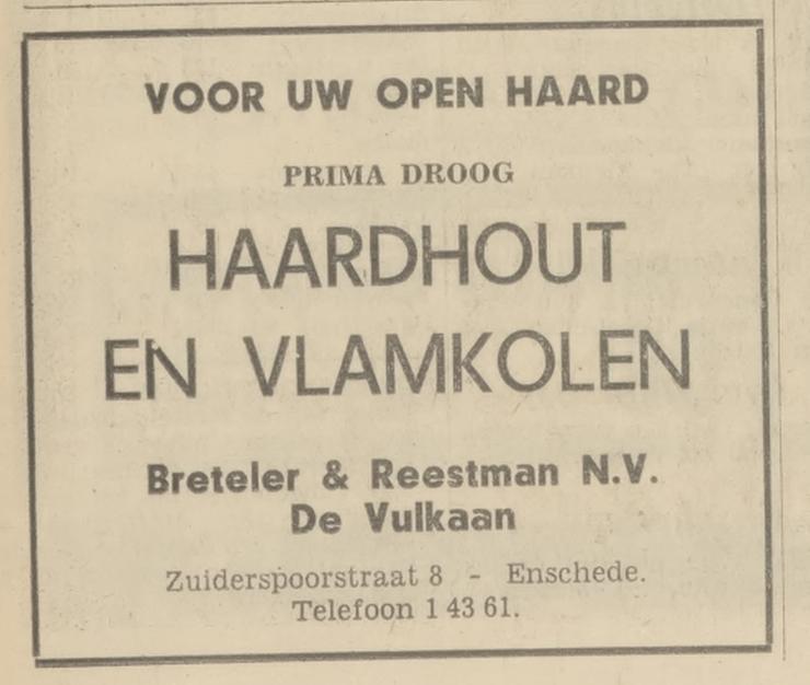 Zuiderspoorstraat 8 Breteler & Reestman N.V. advertentie Tubantia 27-10-1966.jpg