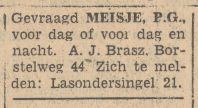 Borstelweg 44 A.J. Brasz advertentie Tubantia 8-4-1947.jpg