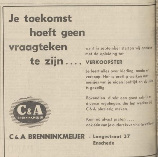 Langestraat 37 C & A Brenninkmeijer advertentie Tubantia 18-8-1967.jpg