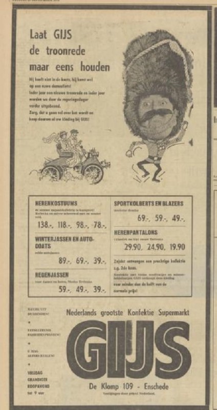 De Klomp 109 Gijs advertentie Tubantia 25-9-1970.jpg