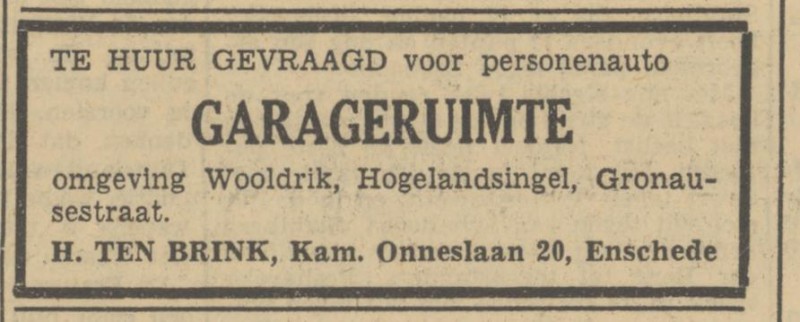 Kamerlingh Onneslaan 20 H. Ten Brink advertentie Tubantia 7-12-1950.jpg
