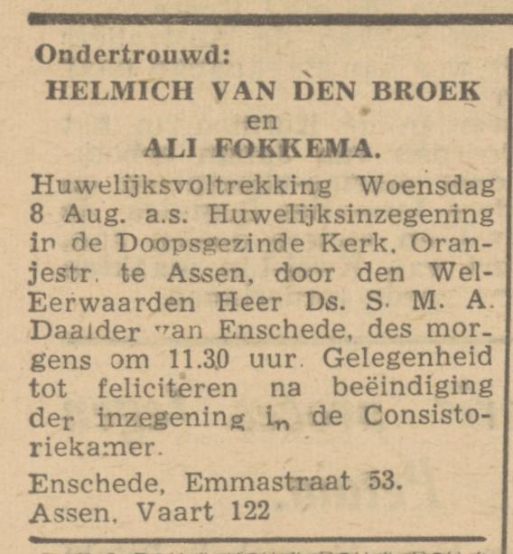 Emmastraat 53 H. Van den Broek advertentie De Waarheid 25-7-1945.jpg