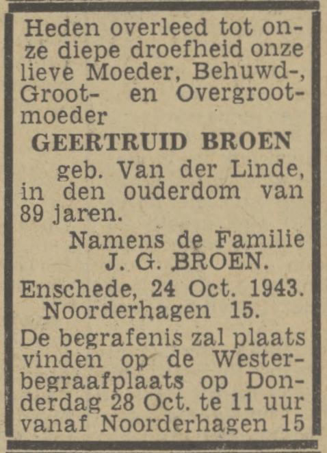 Noorderhagen 15 J.G. Broen advertentie Twentsch nieuwsblad 25-10-1943.jpg