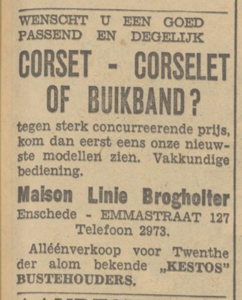Emmastraat 127 Maison Linie Brogholter advertentie Tubantia 17-10-1933.jpg