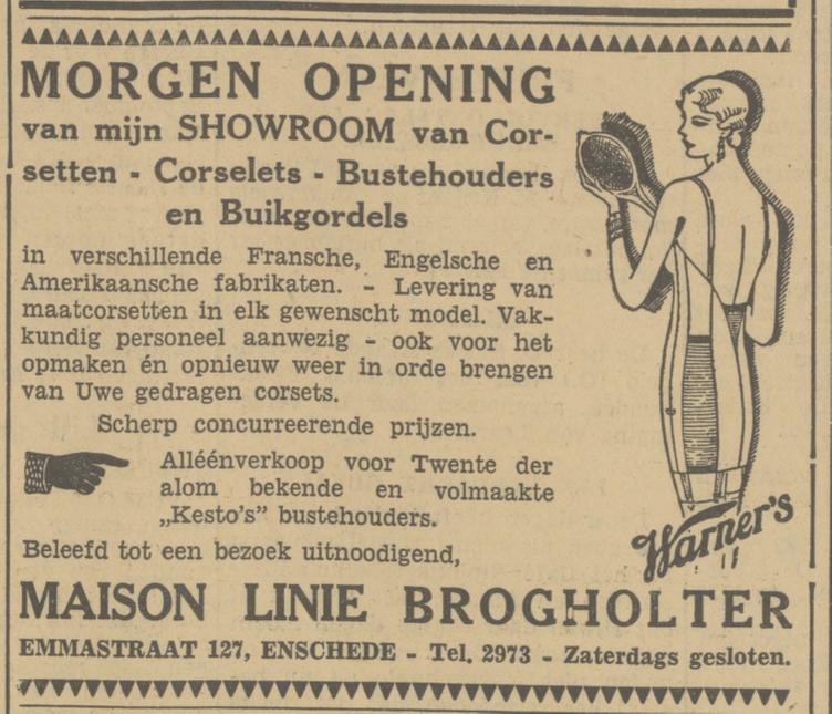 Emmastraat 127 Maison Linie Brogholter advertentie Tubantia 5-7-1933.jpg