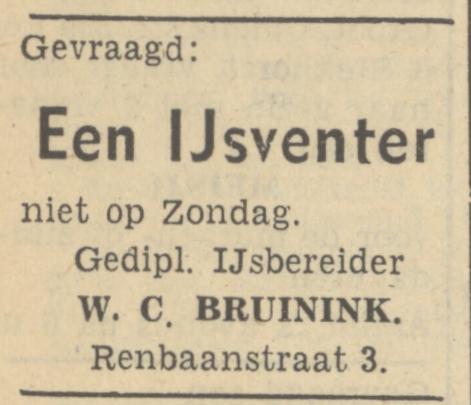 Renbaanstraat 3 W.C. Bruinink advertentie Tubantia 28-5-1949.jpg