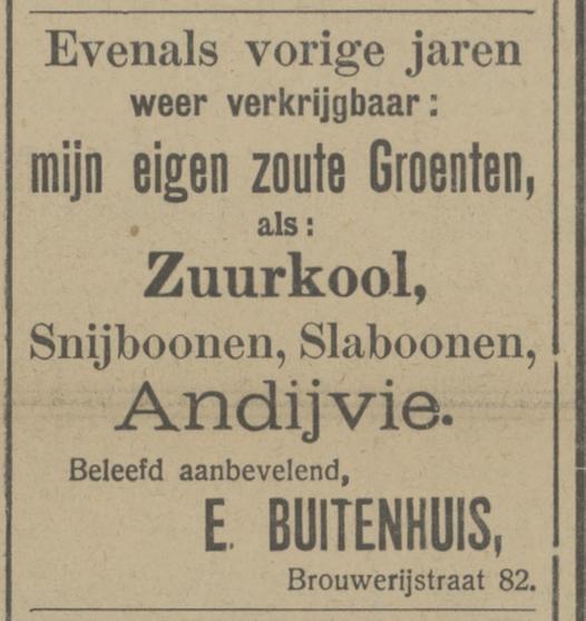 Brouwerijstraat 82 E. Buitenhuis advertentie Tubantia 27-11-1913.jpg