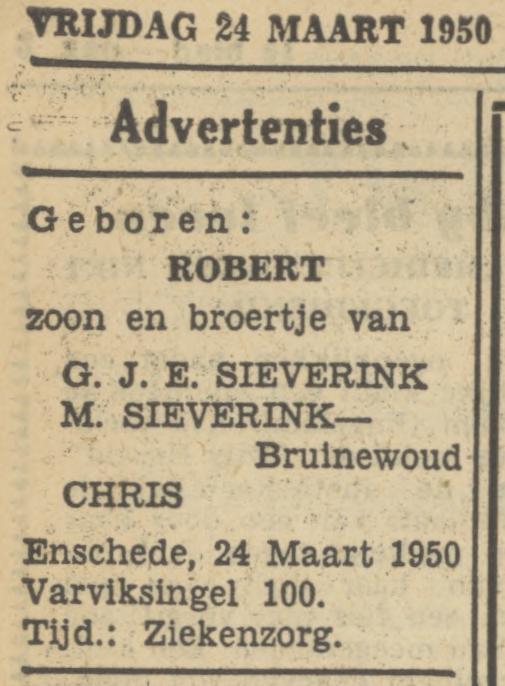 Varviksingel 100 G.J.E. Sieverink advertentie Tubantia 24-3-1950.jpg