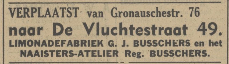 De Vluchtestraat 49 G.J. Busschers limonadefabriek advertentie Tubantia 1-11-1941.jpg