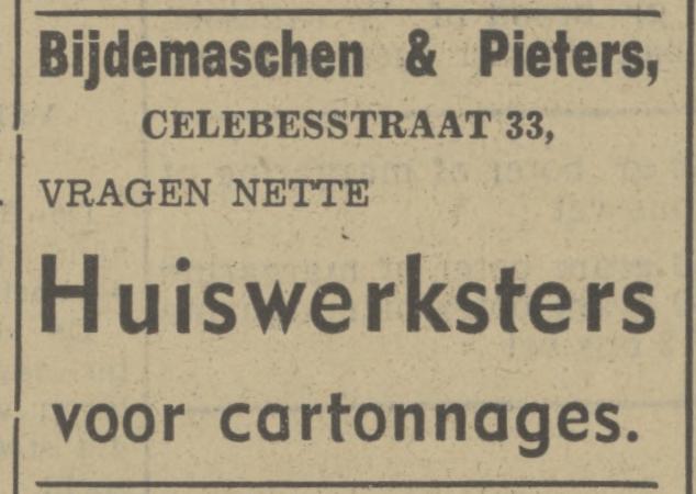 Celebesstraat 33 Bijdemaschen & Pieters Cartonnage advertentie Tubantia 22-4-1941.jpg