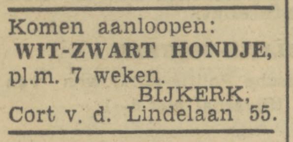 Cort van der Lindenlaan 55 Bijkerk advertentie Tubantia 16-11-1946.jpg