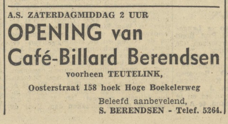 Oosterstraat 158 cafe S. Berendsen advertentie Tubantia 27-1-1950.jpg