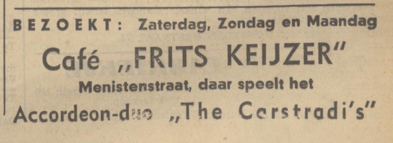 Menistenstraat cafe Frits Keijzer advertentie Tubantia 8-4-1939.jpg