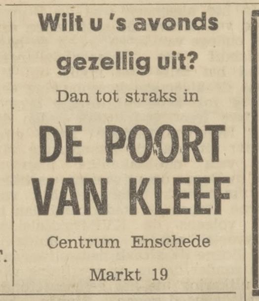 Markt 19 Poort van Kleef advertentie Tubantia 26-1-1968.jpg