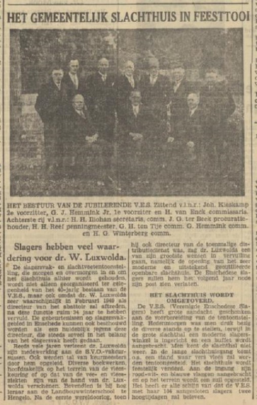 Joh. Kieskamp Gemeentelijk slchthuis krantenbericht Tubantia 27-9-1948.jpg