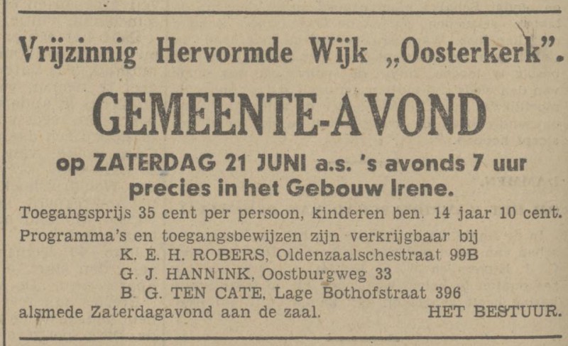 Lage Bothofstraat 396 B.G. ten Cate advertentie Tubantia 18-6-1941.jpg