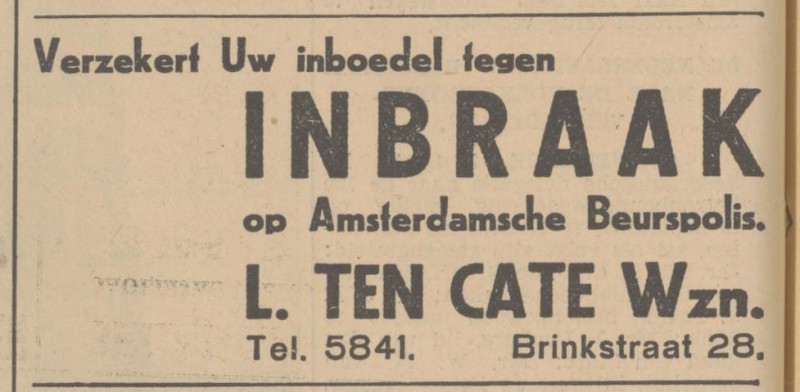 Brinkstraat 28 L. ten Cate Wzn. advertentie Tubantia 3-9-1934.jpg