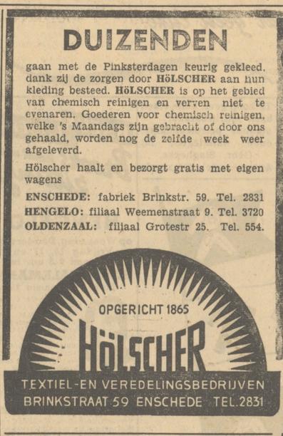 Brinkstraat 59 Hölscher advertentie Tubantia 13-12-1951.jpg