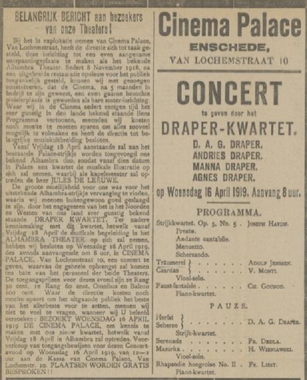 Van Lochemstraat 10 Cinema Palace advertentie Tubantia 12-4-1919.jpg