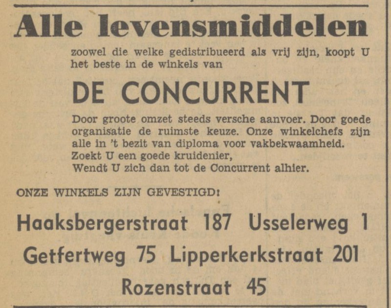 Haaksbergerstraat 187 De Concurrent advertentie Tubantia 15-7-1940.jpg