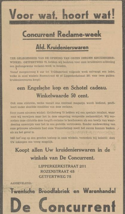 Getfertweg 75 De Concurrent advertentie Tubantia 8-5-1931.jpg