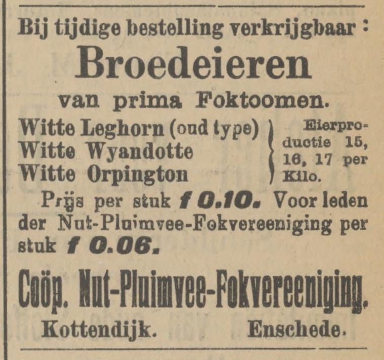 Kottendijk Coöp. Nut-Pluimvee Fokvereniging advertentie Tubantia 20-4-1911.jpg
