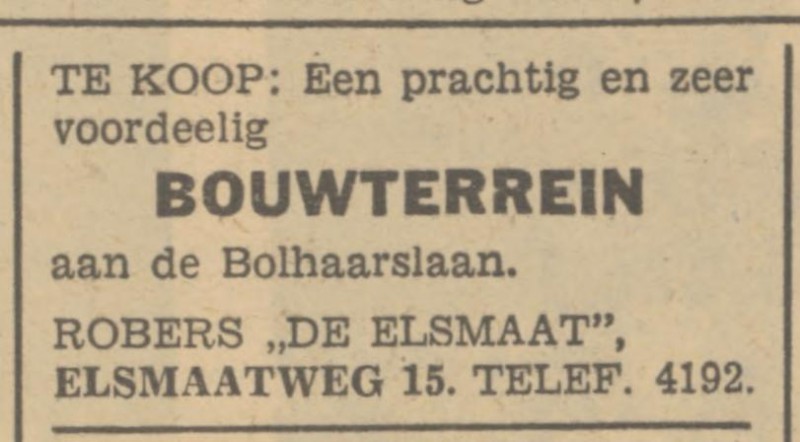 Elsmaatweg 15 Robers De Elsmaat advertentrie Tubantia 1-6-1940.jpg