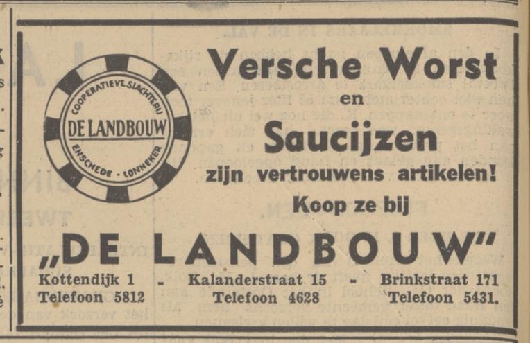 Kalanderstraat 15 De Landbouw advertentie Tubantia 21-10-1936.jpg