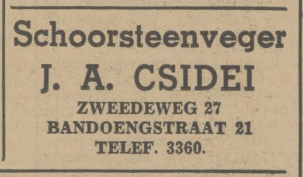 Zwedeweg 27 J.A. Csidei schoorsteenveger advertentie Tubantia 30-9-1941.jpg